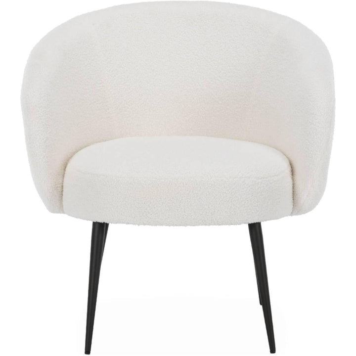 Alice'S Home - Fauteuil Cosy Rond En Bouclette Crème. Hima. L 74 X P 72 X H 80.5Cm | Designix -     - https://designix.fr/