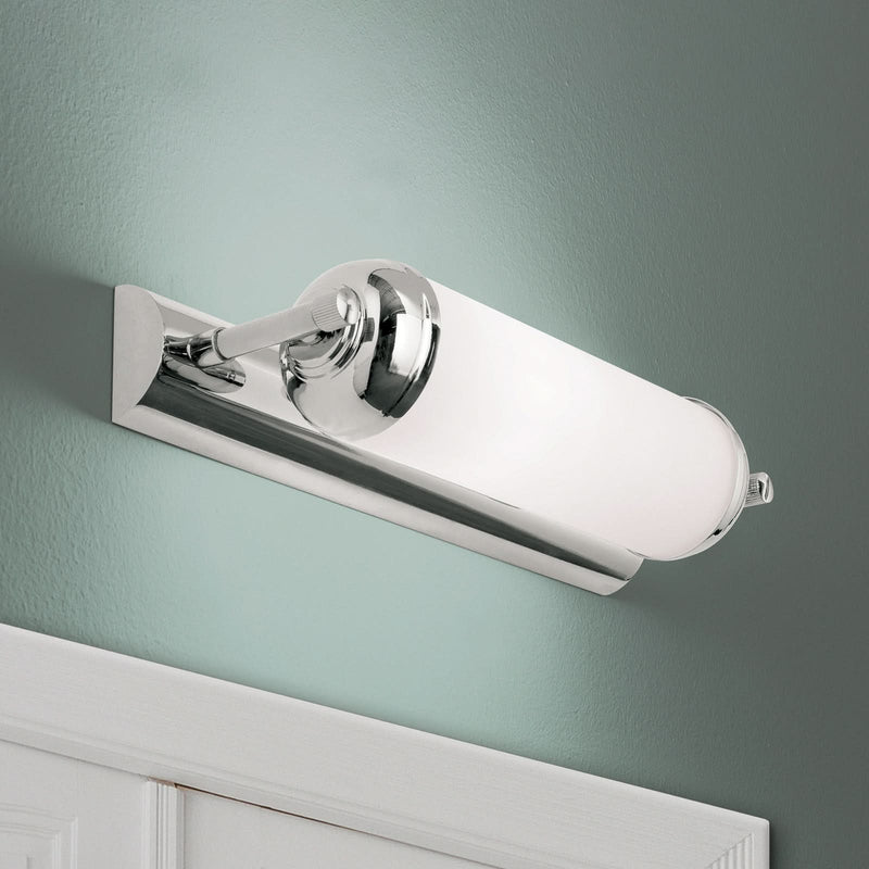 Applique murale 1 Elida en laiton, chromé et blanc