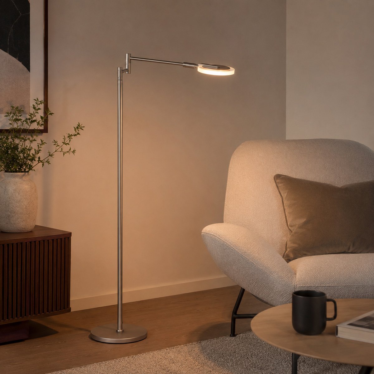 Lampadaire Turound argenté