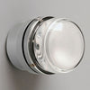 Applique murale Fresnel en verre, gris, Ø 10 cm, IP44
