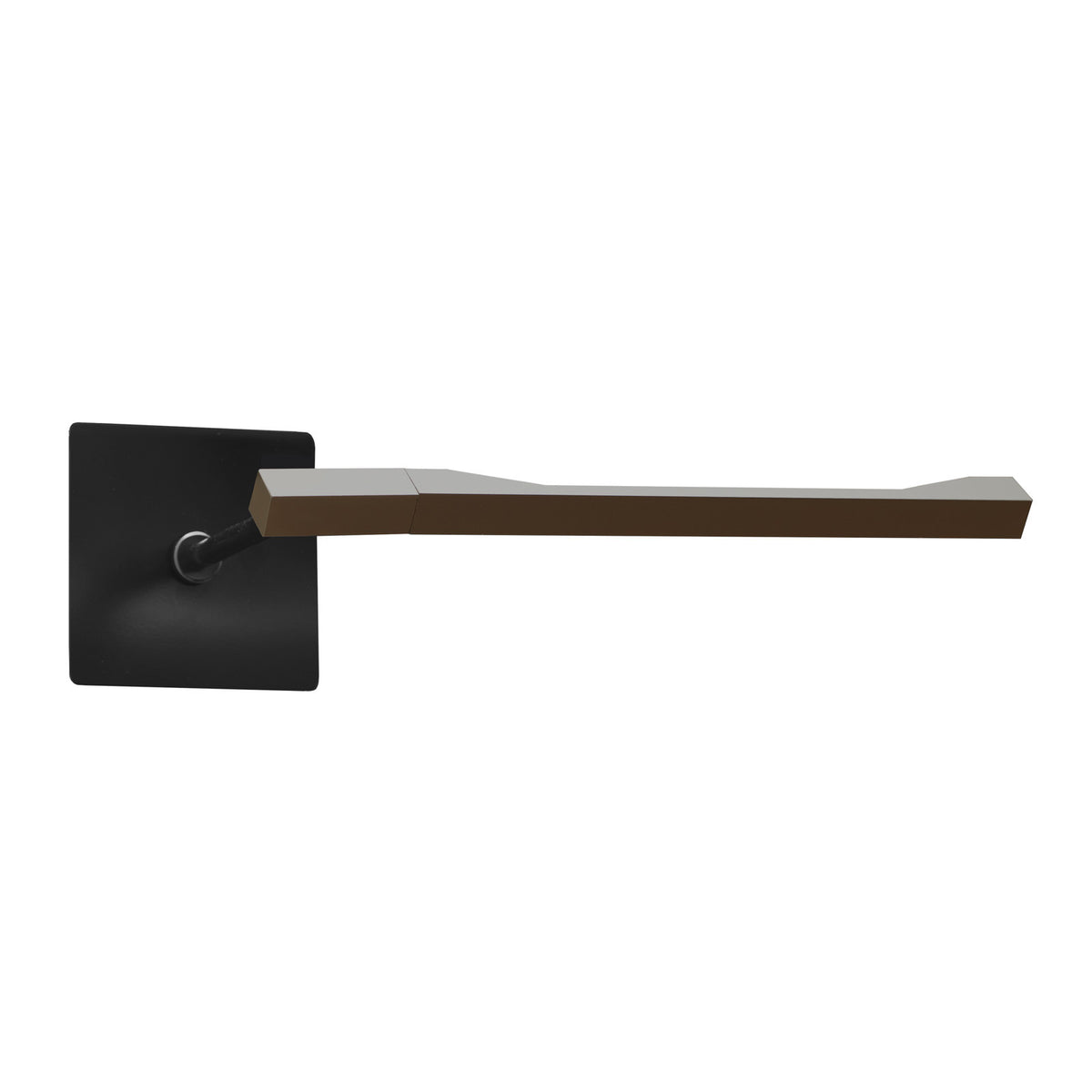 Applique murale LED Ilo 187 en métal, bronze satiné et noir mat