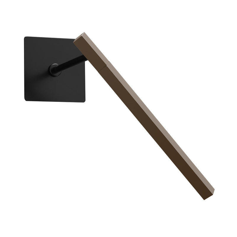 Applique murale LED Ilo 187 en métal, bronze satiné et noir mat