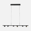 Suspension réglette 6 spots noire, 120 cm pivotants | Marcadore
