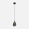 Suspension noire de cuisine en verre, abat-jour goutte Ø 14,5 cm | Glimsy