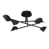 Semi-plafonnier LED Capuccina 6 lumières modèle moyen noir