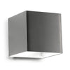 Applique murale LED Basic en aluminium, nickel mat, 2 lumières, hauteur 8 cm