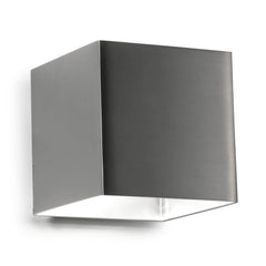 Applique murale LED Basic en aluminium, nickel mat, 2 lumières, hauteur 8 cm