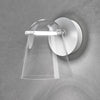 Applique murale LED Sino W3 en verre, blanc mat, hauteur 24 cm