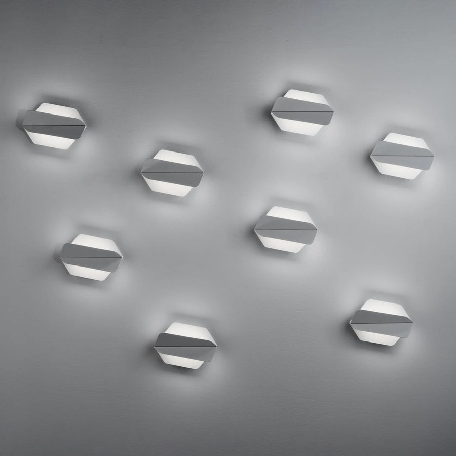 Applique murale LED Dolomite W1 x3 en métal, blanc, hauteur 18 cm