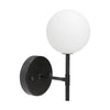 Applique murale Sigma S en verre, noir et blanc, hauteur 25 cm
