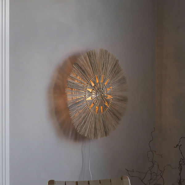 Applique murale Amara, bois, Ø 60 cm