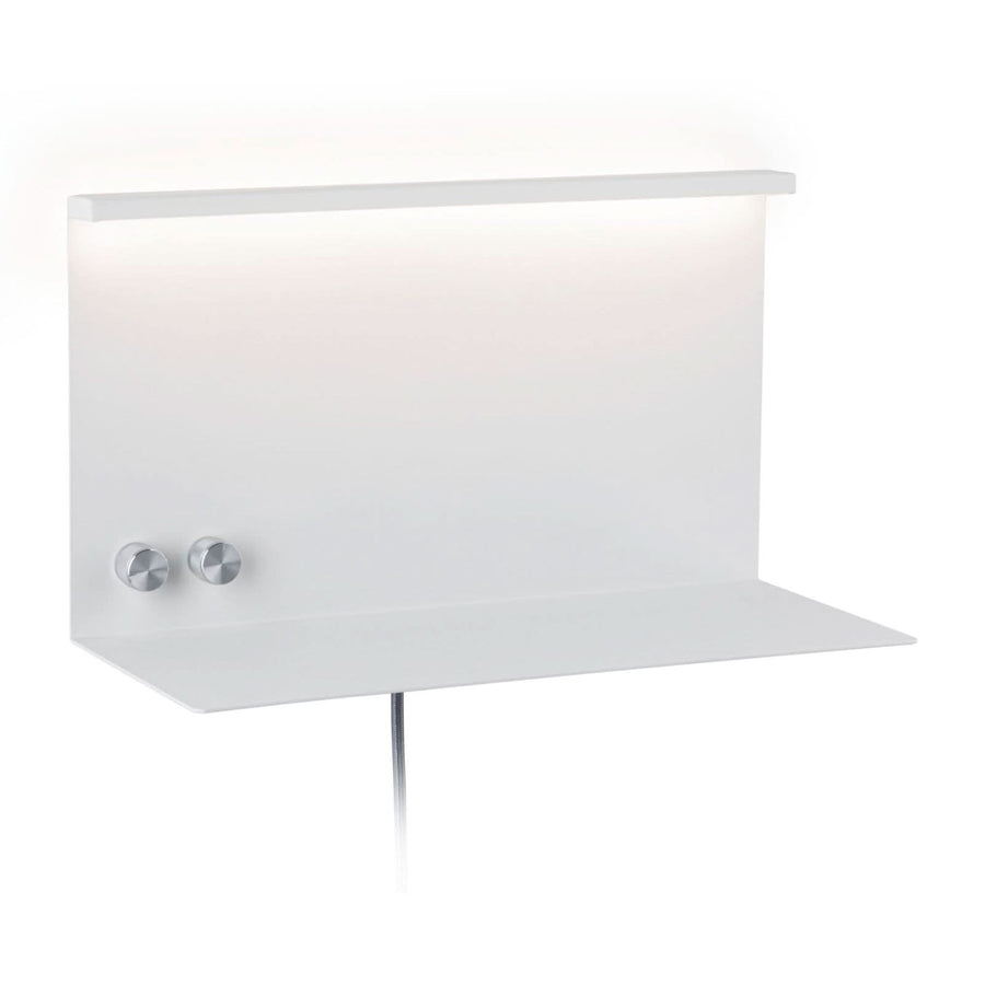 Applique murale LED Jarina en métal, blanc, hauteur 20 cm