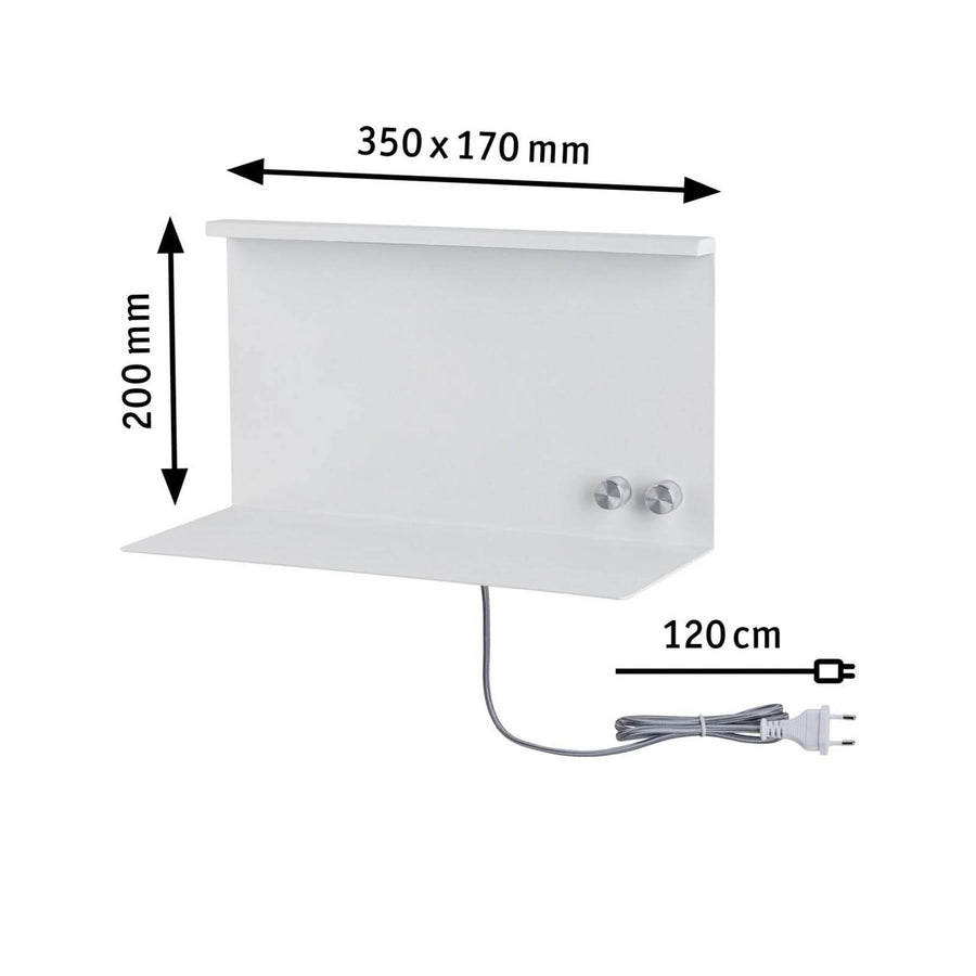 Applique murale LED Jarina en métal, blanc, hauteur 20 cm
