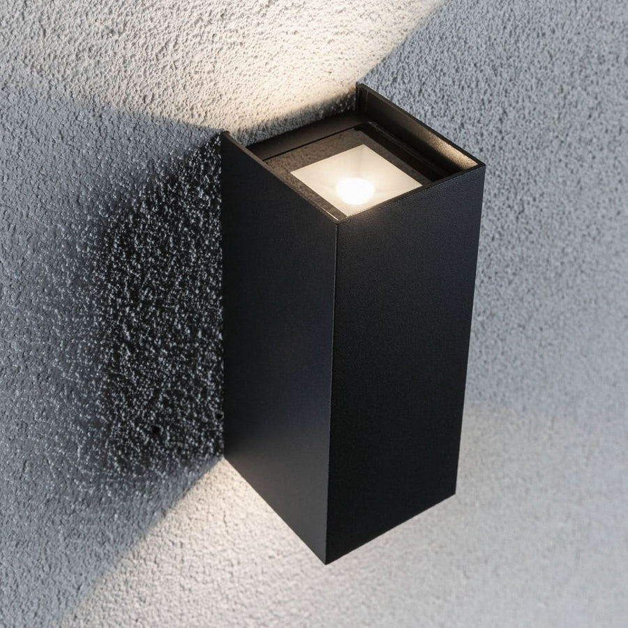 Applique d'extérieur LED Flame 2 15 en aluminium, anthracite, hauteur 15,5 cm, IP44