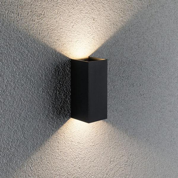 Applique d'extérieur LED Flame 2 15 en aluminium, anthracite, hauteur 15,5 cm, IP44
