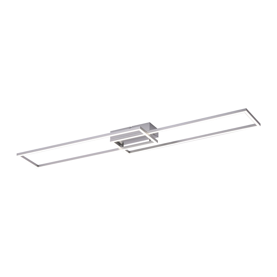 Plafonnier Iven acier, L 25 cm