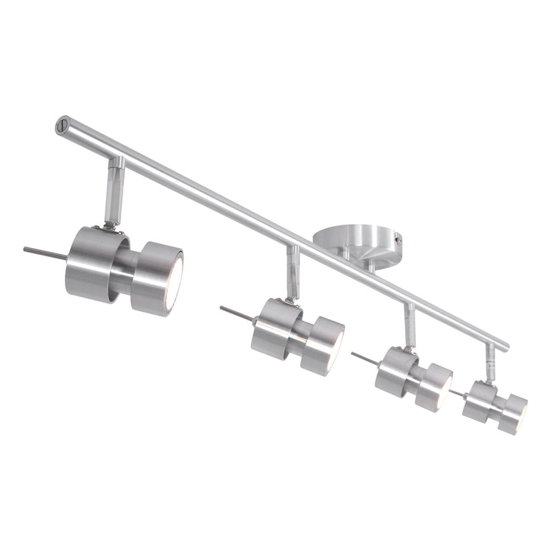 Spot Natasja 7904ST en acier à 4 lampes, avec ampoules GU10 dimmables