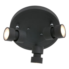 Spot Natasja 7905ZW rond noir 3 lampes avec ampoules GU10