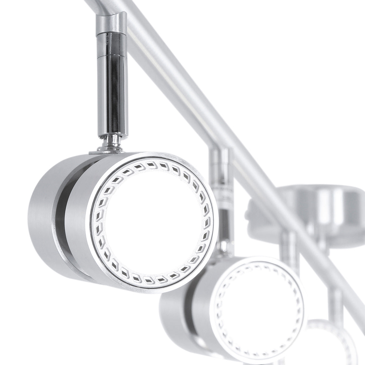 Spot Natasja 7906ST en acier à 6 lampes, avec ampoules GU10 dimmables