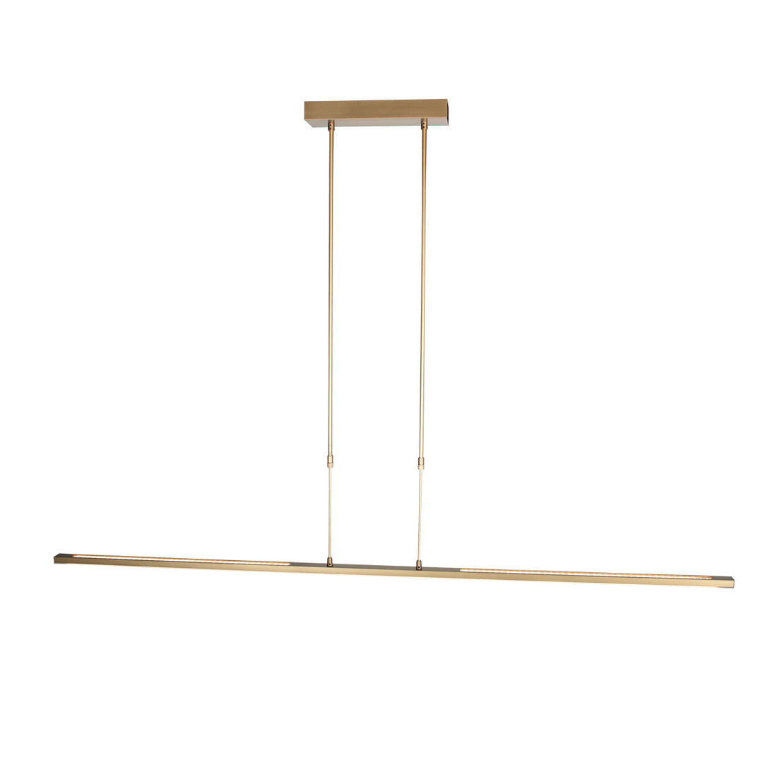 Suspension dorée design oblongue 155 cm, LED dim to warm réglable, table à manger | Ovéline