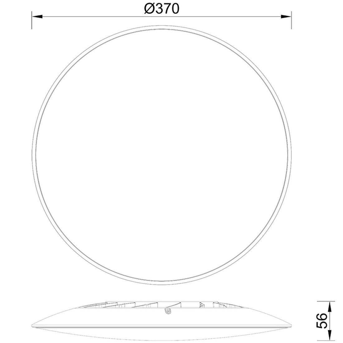 Plafonnier LED | Slim Blanc Ø 37 cm