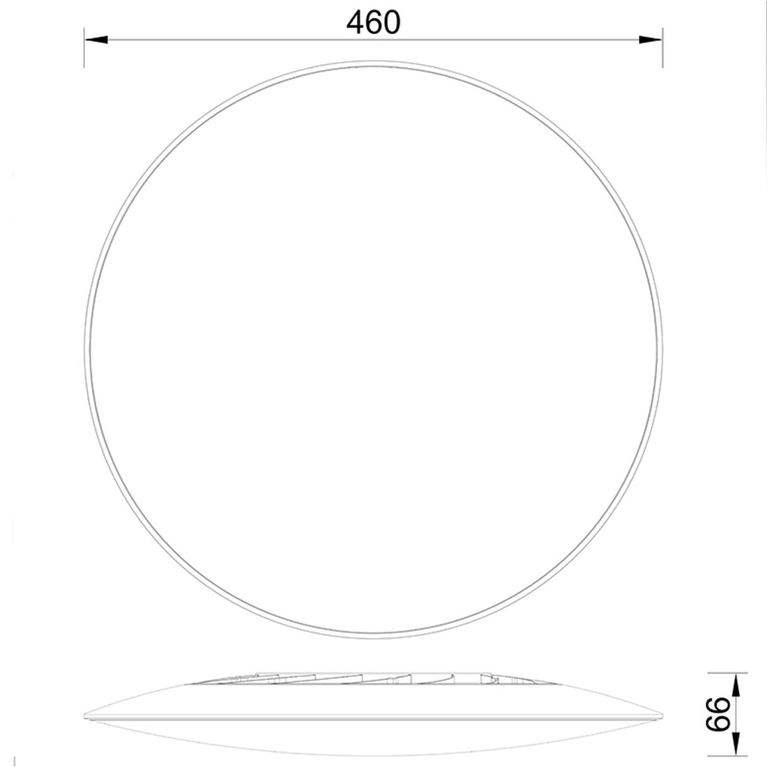 Plafonnier LED | Slim Blanc Ø 46 cm