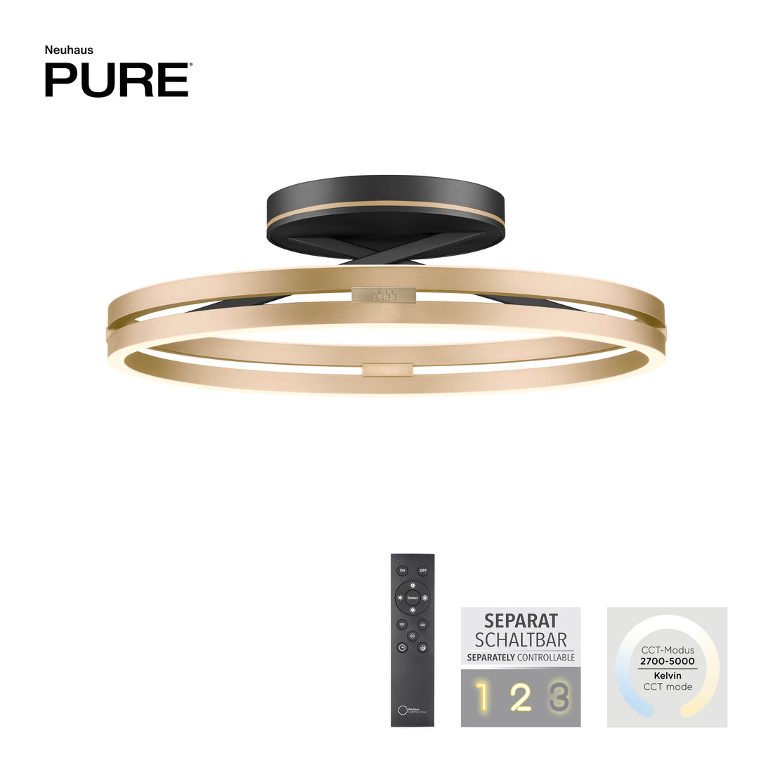 Plafonnier LED | Pure Loop Noir
