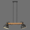 Suspension Cup 2.0 2 lumières noire et bois