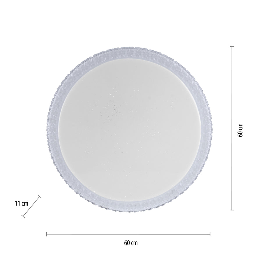 Plafonnier Frida transparent, H 11 cm