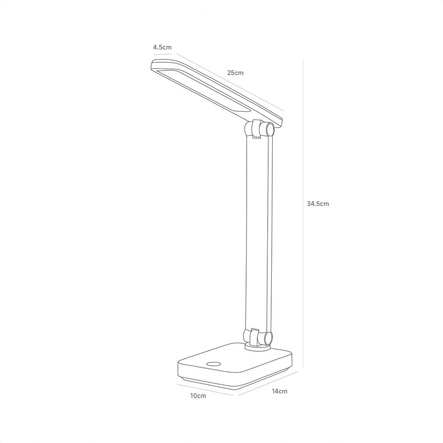 Lampe de bureau blanche, L 10 cm