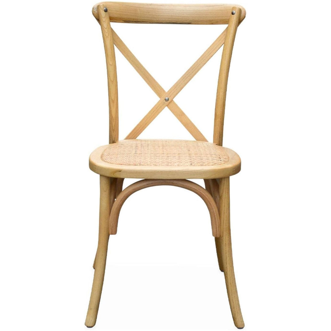 Alice'S Home - Lot De 2 Chaises De Bistrot En Bois De Cédrèle Naturel. Vintage. Assise En Rotin. Empilables | Designix - Amazon    - https://designix.fr/