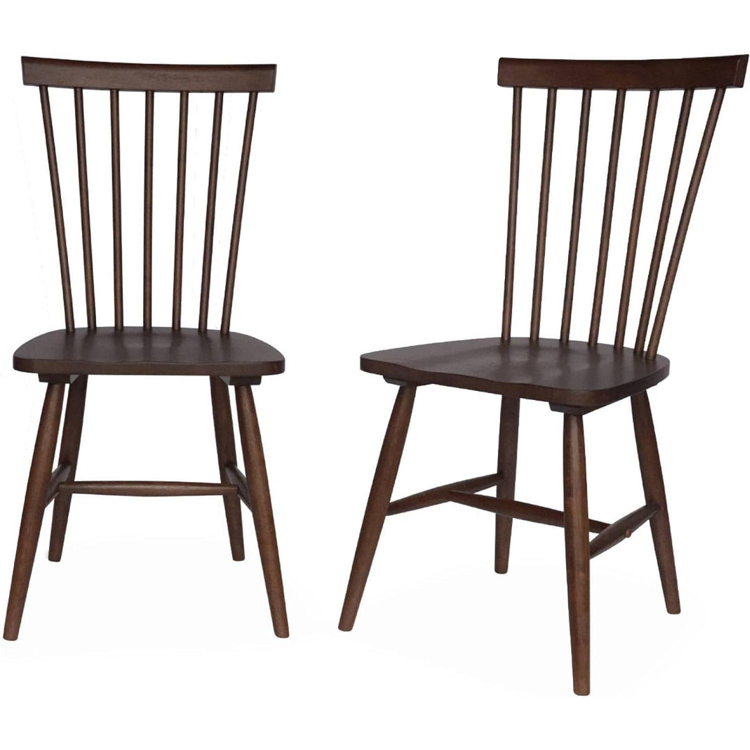 Alice'S Home - Lot De 2 Chaises Noyer À Barreaux En Bois D'Hévéa. Romie. L 50.8 X P 44.2 X H 90Cm. | Designix - Amazon    - https://designix.fr/