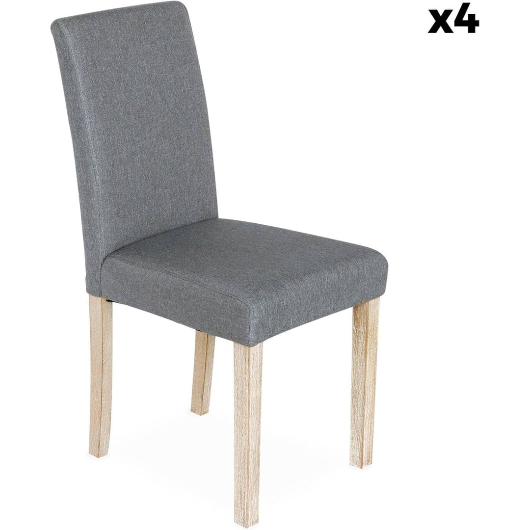 "Chaises Tissu Bois Gris" | Designix - 3333    - https://designix.fr/