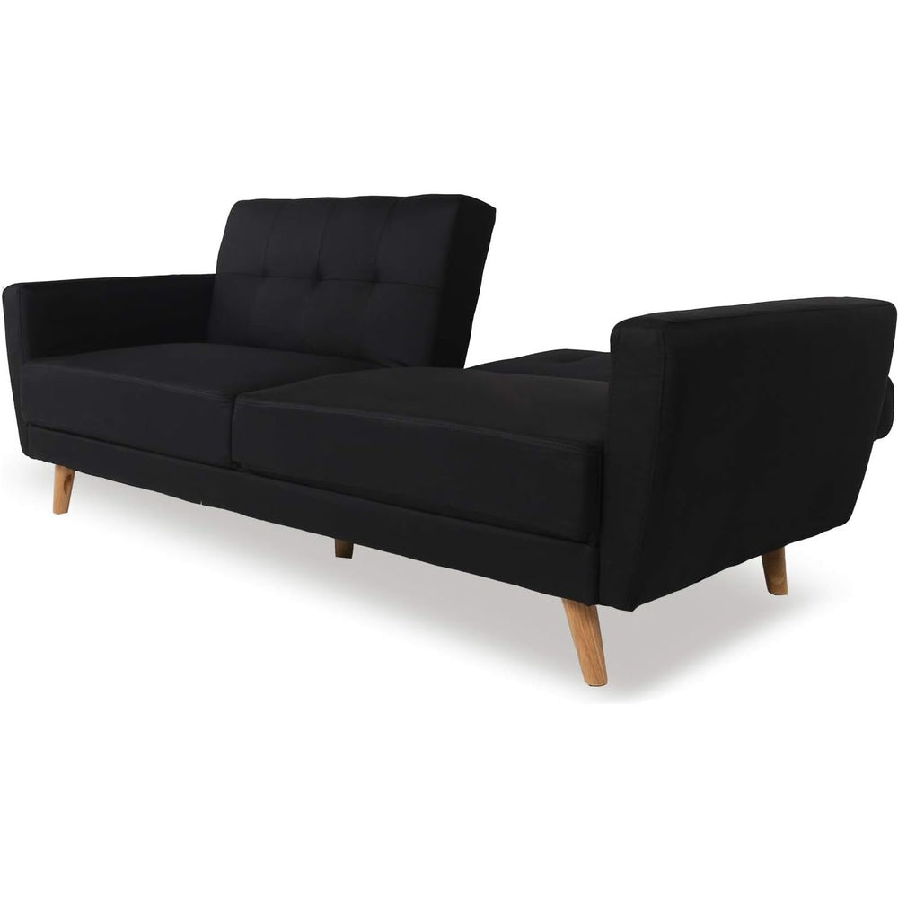 Canapé Convertible Rafael Tissu Noir | Designix - Amazon    - https://designix.fr/