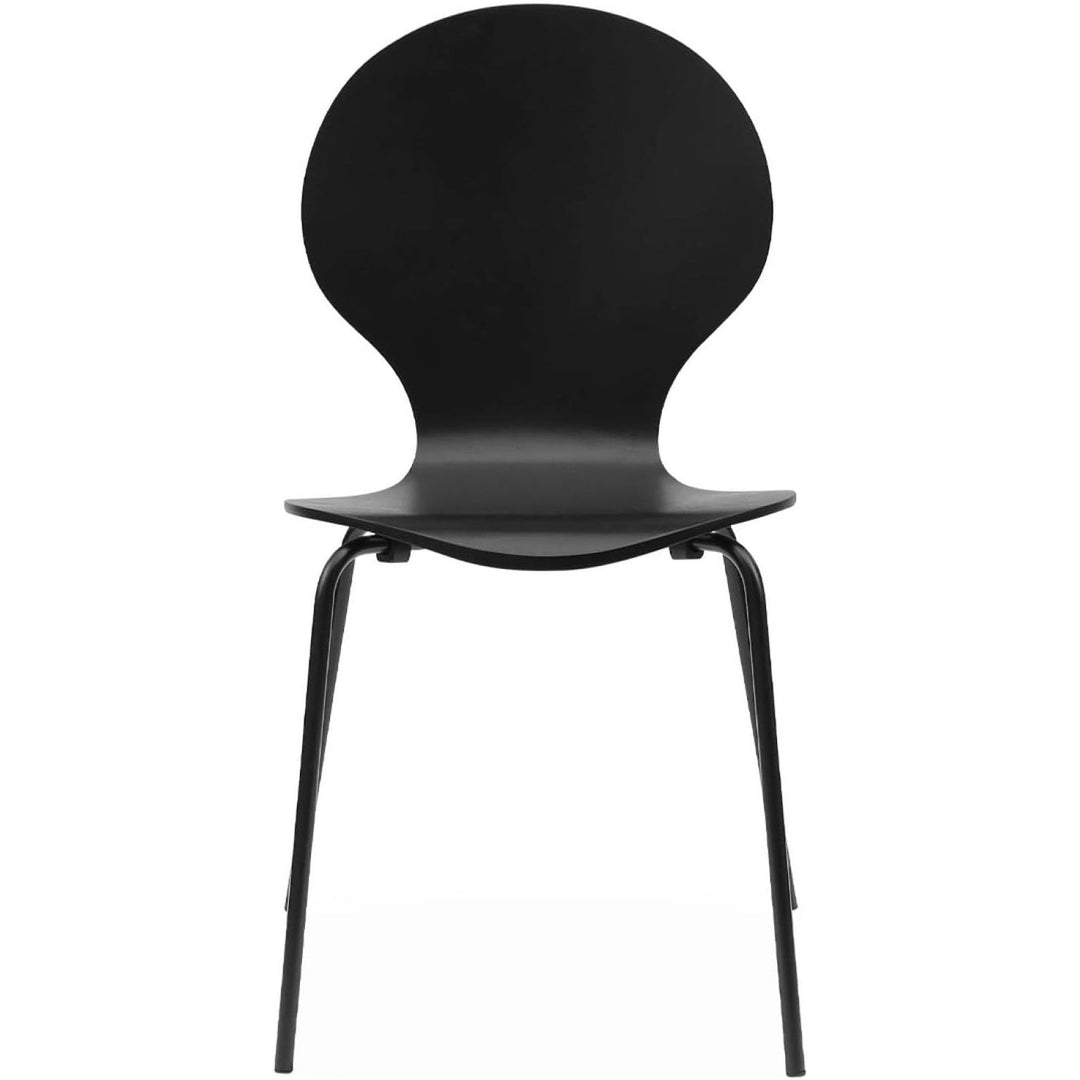 "Chaises Noires Rétro Empilables" | Designix - 3333    - https://designix.fr/