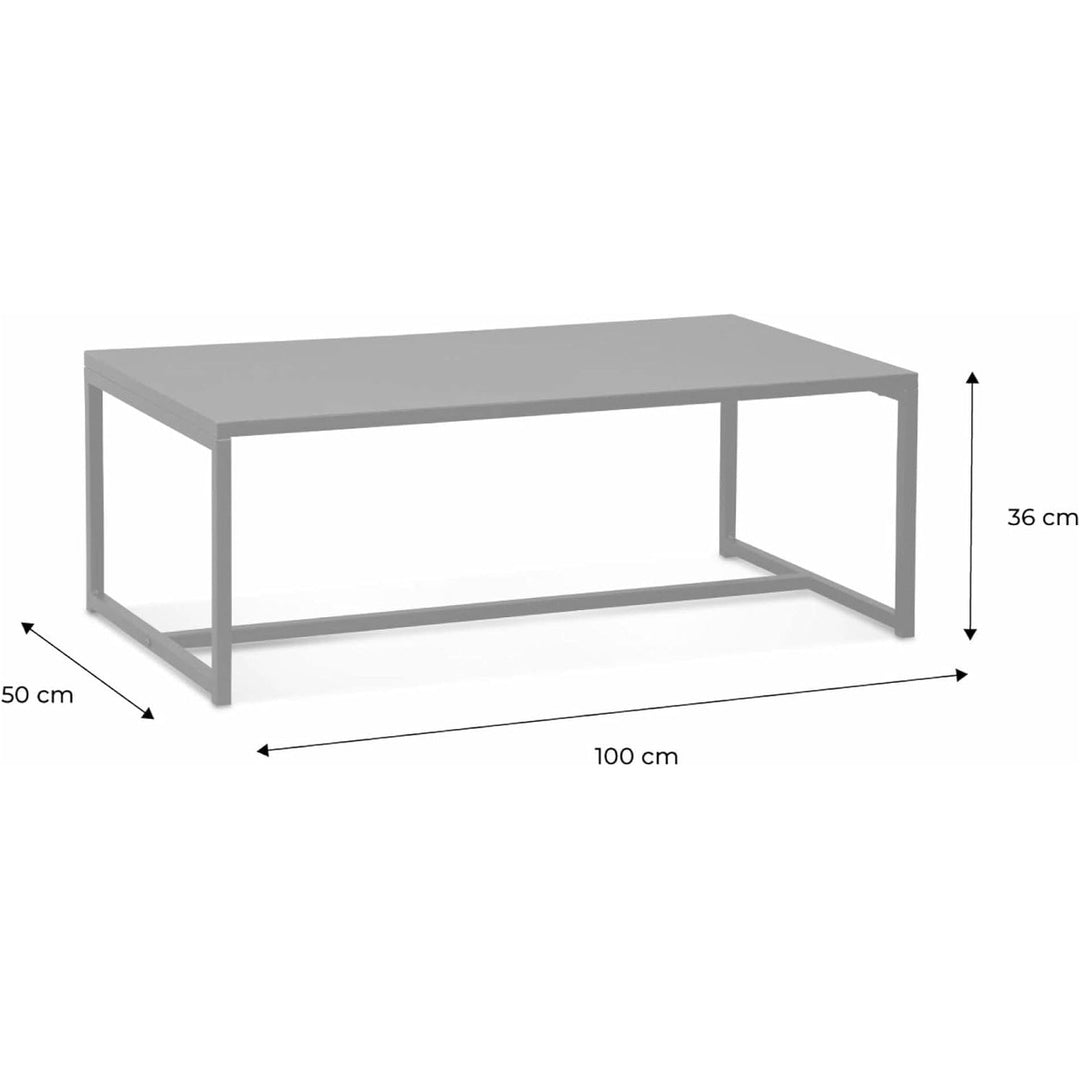 Alice'S Home - Table Basse Métal Noir 100X50X36Cm - Industrielle - Pieds En Métal. Design | Designix - Amazon    - https://designix.fr/