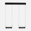 Suspension double cercle noire, LED haut et bas 6500 lm | Mykty