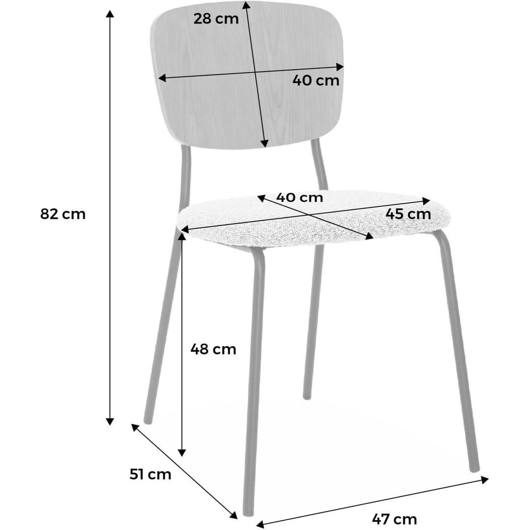 Chaises Bouclette Peuplier Noir | Designix - 3333    - https://designix.fr/