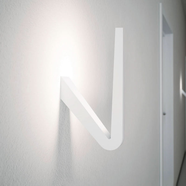 Applique murale LED Tick en aluminium, blanc, 10 lumières, hauteur 29 cm