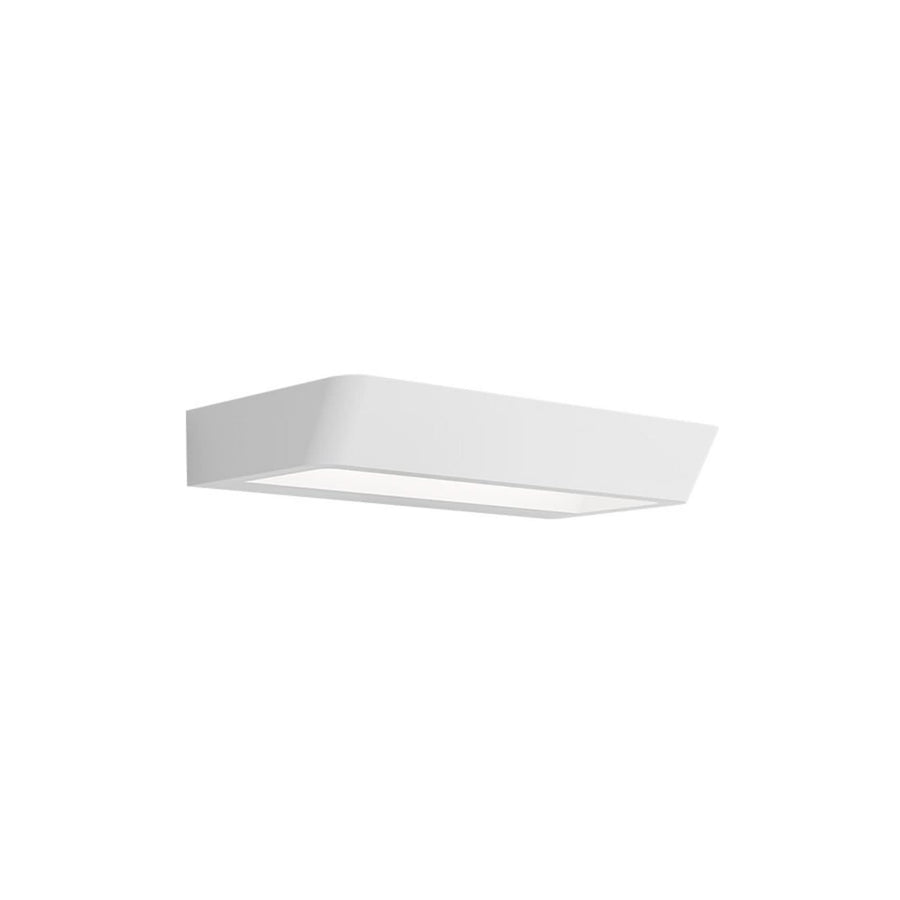 Applique murale LED Belvedere W2 en aluminium, blanc mat, hauteur 4,2 cm