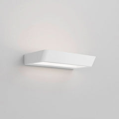 Applique murale LED Belvedere W2 en aluminium, blanc mat, hauteur 4,2 cm