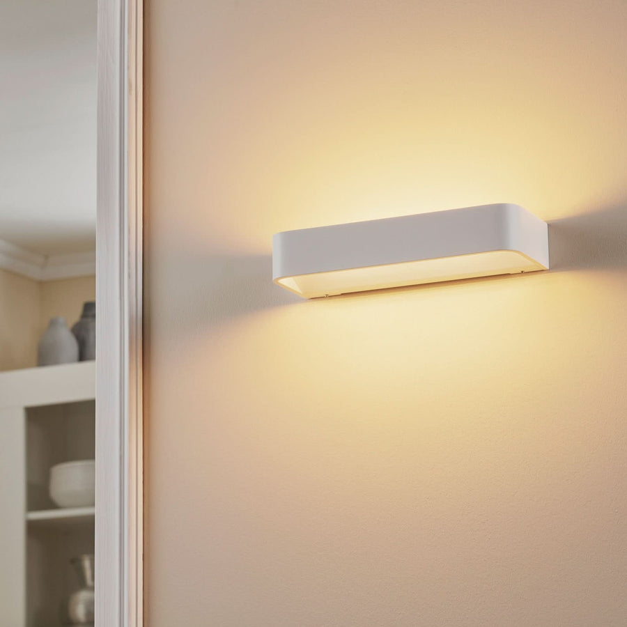Applique murale LED Frame W2 en aluminium, blanc mat, hauteur 4,8 cm, 3000 K