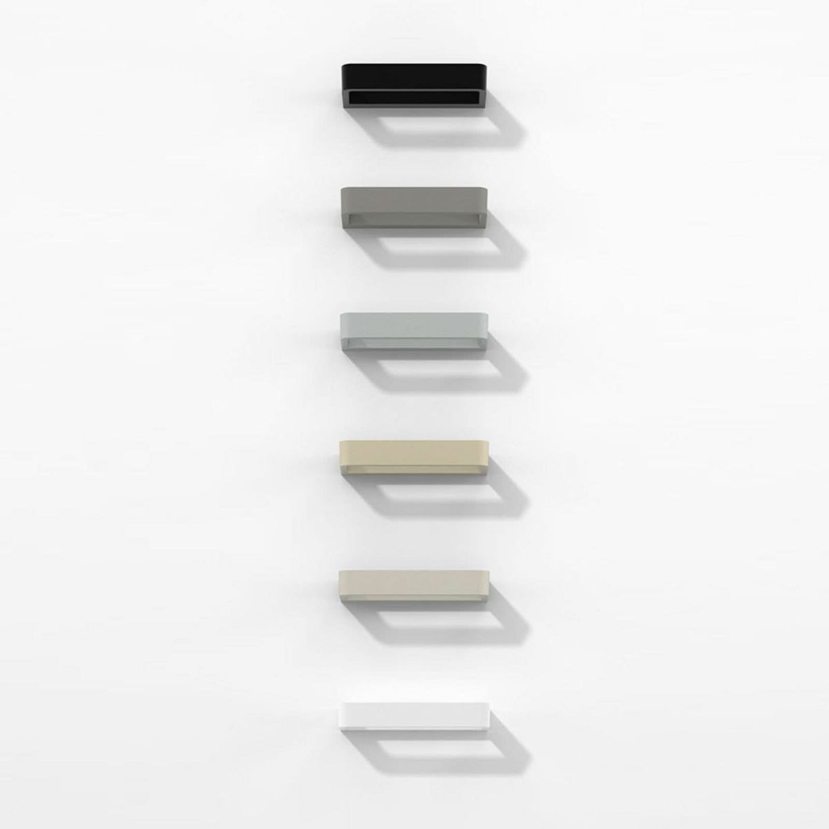 Applique murale LED Belvedere W1 en aluminium, bronze, hauteur 3,5 cm, 3000 K