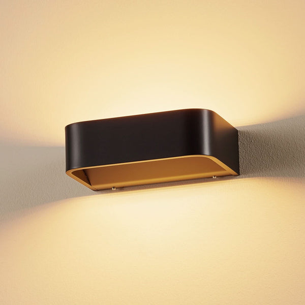 Applique murale LED Frame W1 en aluminium, noir mat, hauteur 4,8 cm, 2700 K