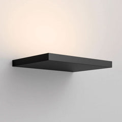 Applique murale LED CM2 W2 en aluminium, noir mat, hauteur 2 cm