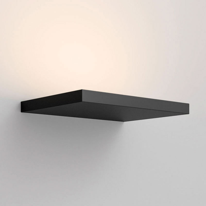 Applique murale LED CM2 W2 en aluminium, noir mat, hauteur 2 cm
