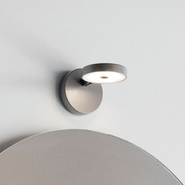 Applique murale LED String H0 DTW en tissu, argenté, Ø 11 cm