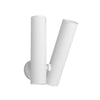 Applique murale LED Tobu W1 en aluminium, blanc, hauteur 40 cm, 3000 K, 40 W, largeur 21,4 cm, 30°