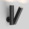Applique murale LED Tobu W1 en aluminium, noir, hauteur 40 cm, 3000 K, 40 W, largeur 21,4 cm, 30°