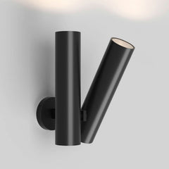 Applique murale LED Tobu W1 en aluminium, noir, hauteur 40 cm, 3000 K, 40 W, largeur 21,4 cm, 30°